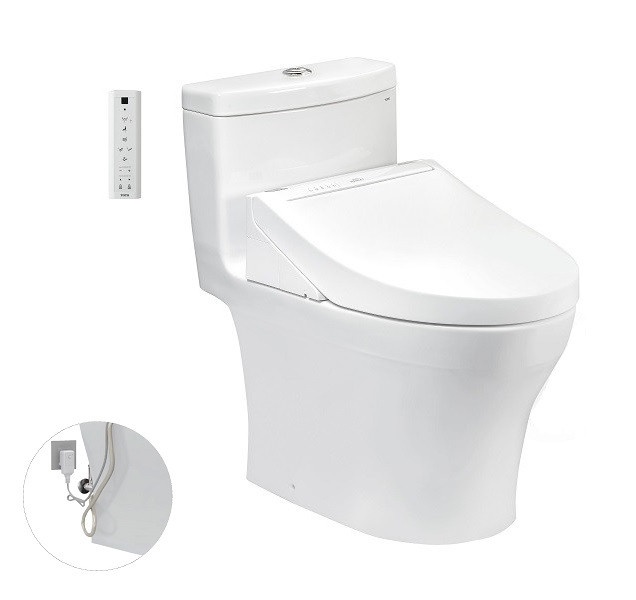 Bàn cầu một khối TOTO MS889DRW14 kèm nắp rửa điện tử WASHLET dòng C5